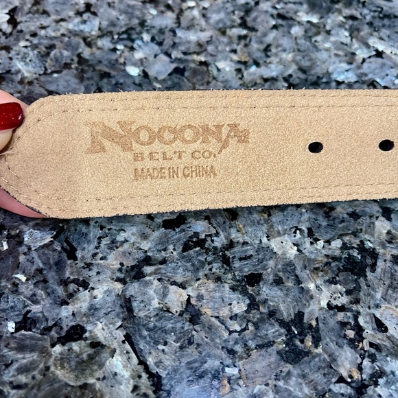 Nocona Brown Western Belt with Ornate Silver Studded Buckle XL NWT - Picture 8 of 8